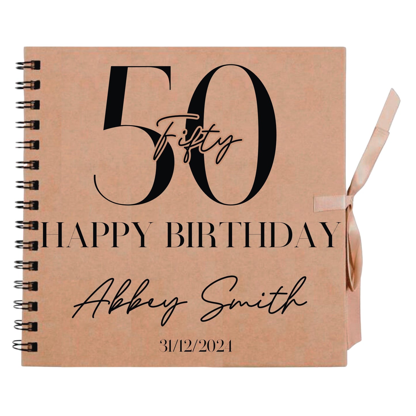 Personalised Birthday Scrapbook | Milestone Guestbook | 18th 21st 30th Birthday Memory Album | Custom Birthday Journal | 20.3 x 20.3cm