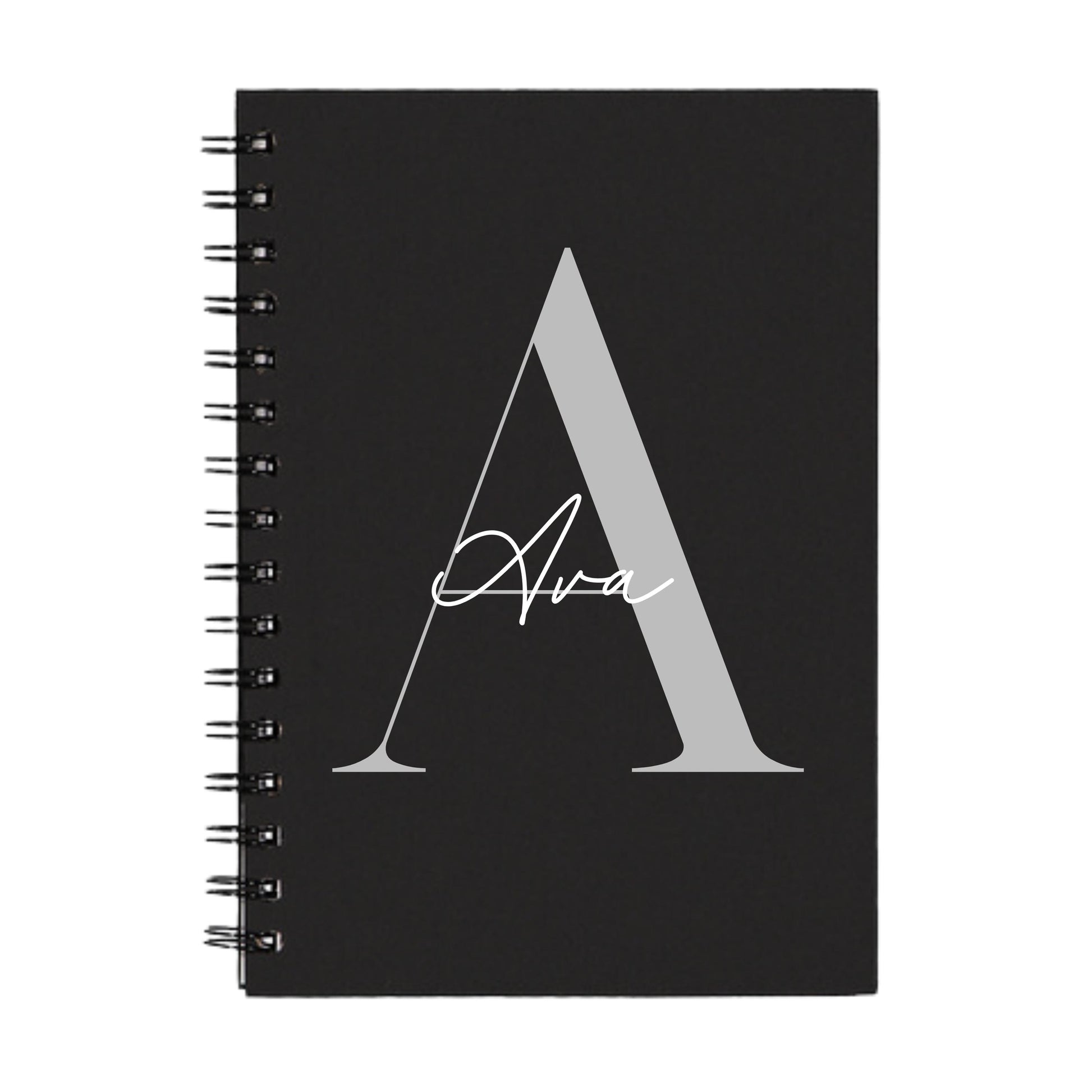 Personalised Name and Initial A5 Spiral Notebook | Customised Notebook |Office Gift | Birthday Gift | Gift for Him | Gift for Her