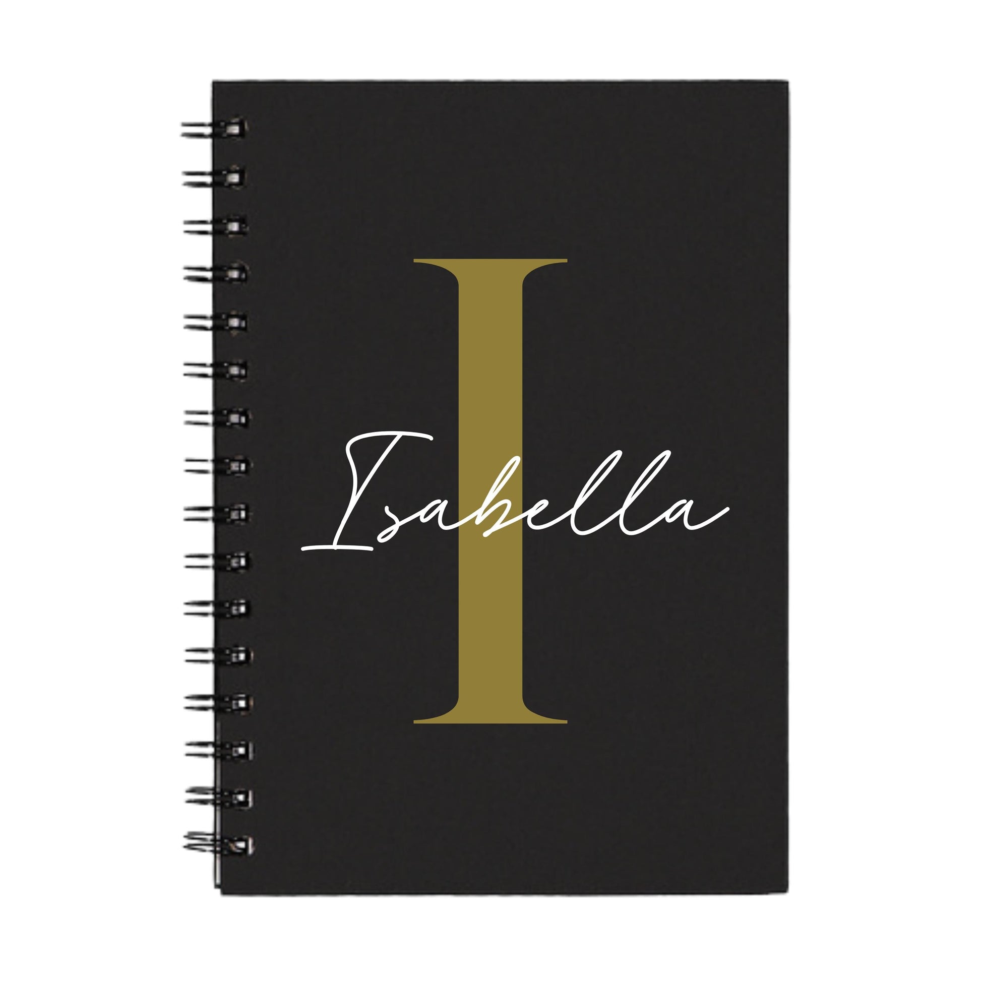 Personalised Name and Initial A5 Spiral Notebook | Customised Notebook |Office Gift | Birthday Gift | Gift for Him | Gift for Her