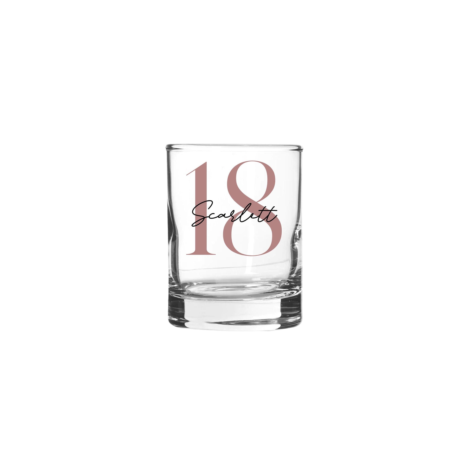 Personalised Name and Large Initial/Birthday Milestone Shot Glass | Personalised Name and Age Wine Shot Glass | 18th 21st 30th 40th 50th
