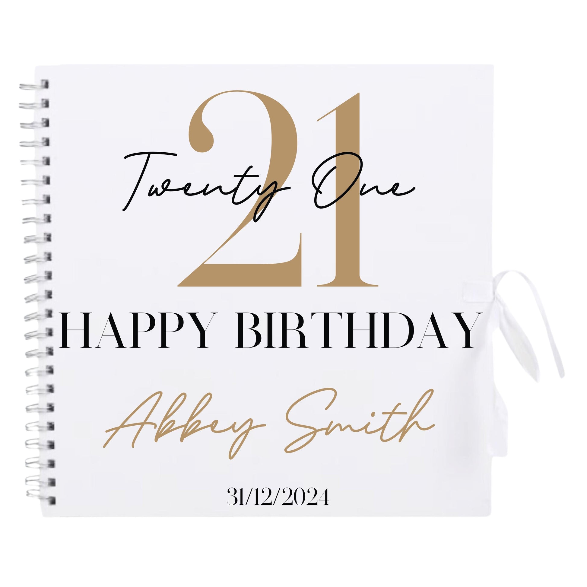 Personalised Birthday Scrapbook | Milestone Guestbook | 18th 21st 30th Birthday Memory Album | Custom Birthday Journal | 30.5 x 30.5 cm