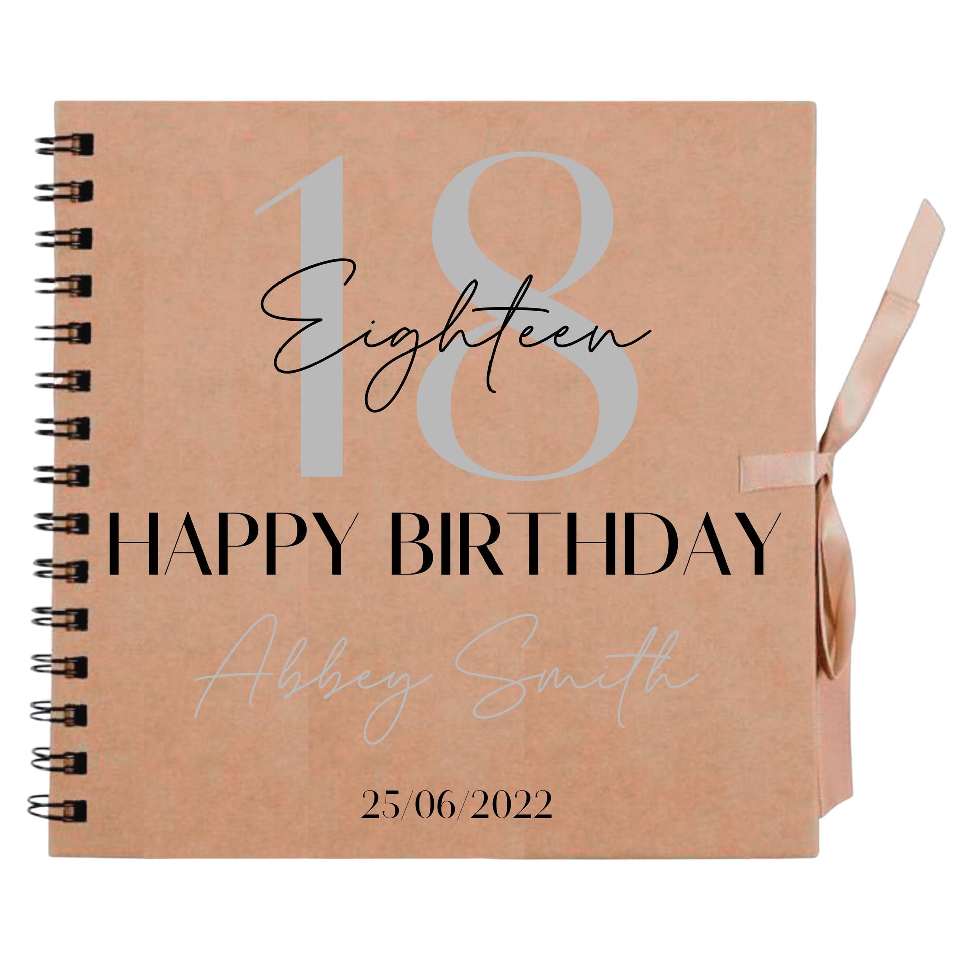 Personalised Birthday Scrapbook | Milestone Guestbook | 18th 21st 30th Birthday Memory Album | Custom Birthday Journal | 20.3 x 20.3cm
