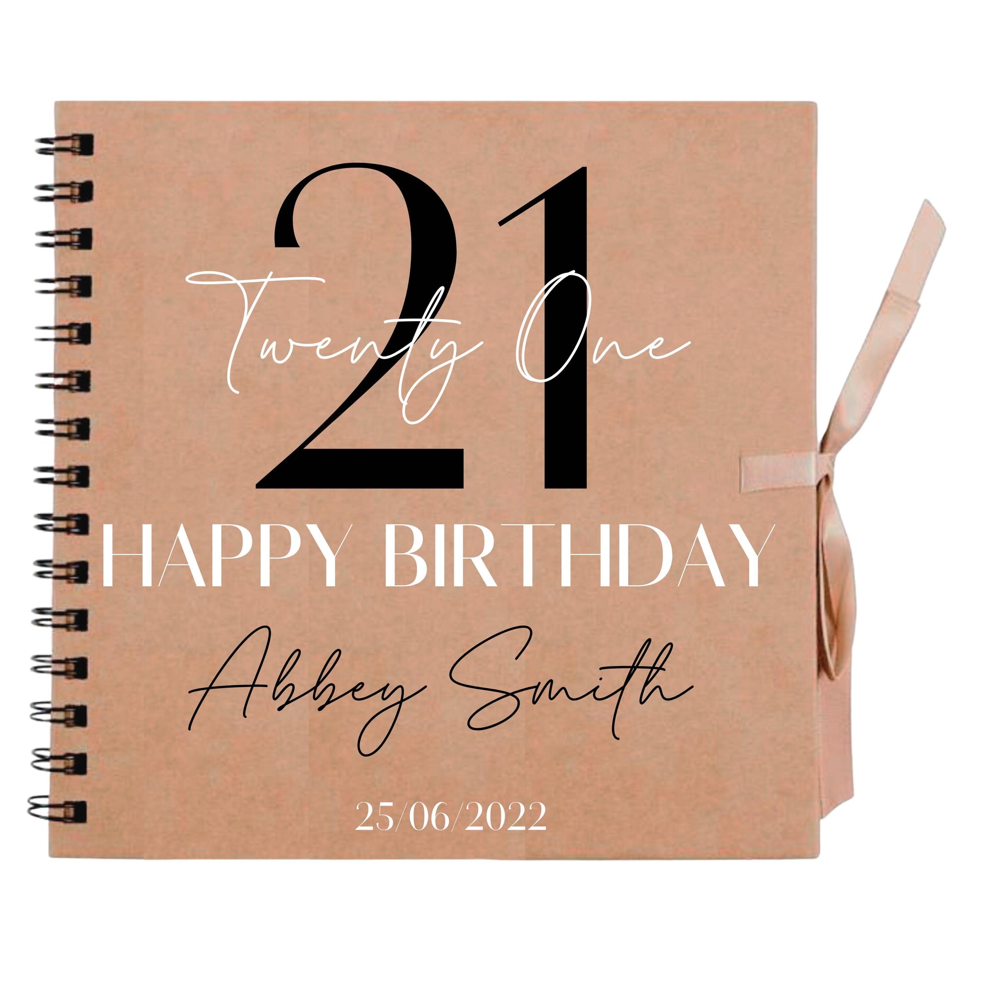 Personalised Birthday Scrapbook | Milestone Guestbook | 18th 21st 30th Birthday Memory Album | Custom Birthday Journal | 20.3 x 20.3cm