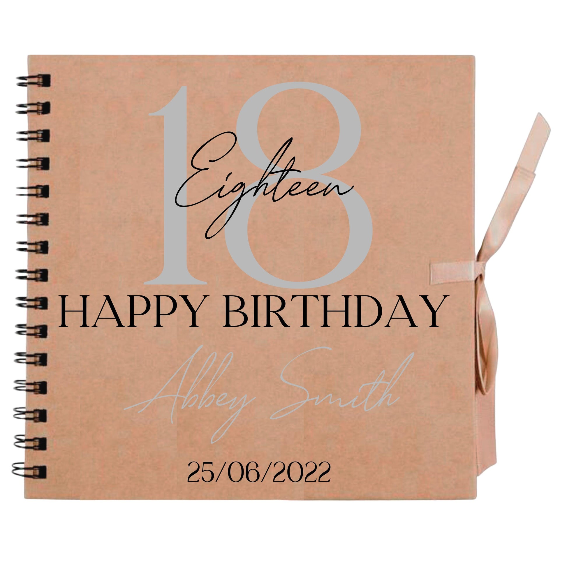 Personalised Birthday Scrapbook | Milestone Guestbook | 18th 21st 30th Birthday Memory Album | Custom Birthday Journal | 20.3 x 20.3cm