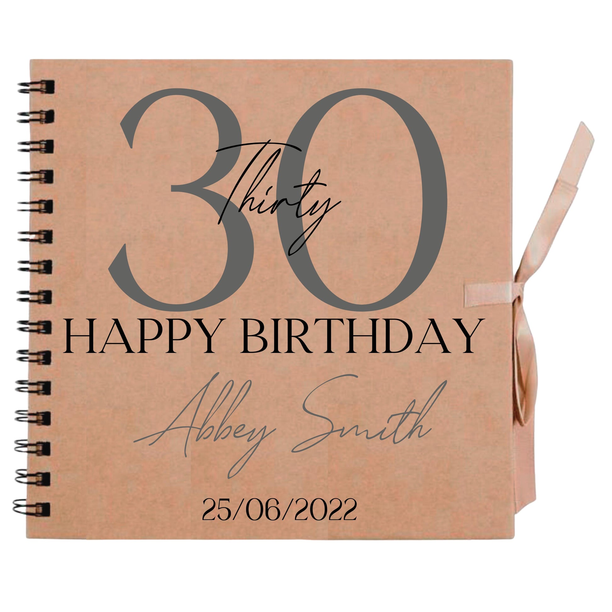 Personalised Birthday Scrapbook | Milestone Guestbook | 18th 21st 30th Birthday Memory Album | Custom Birthday Journal | 20.3 x 20.3cm
