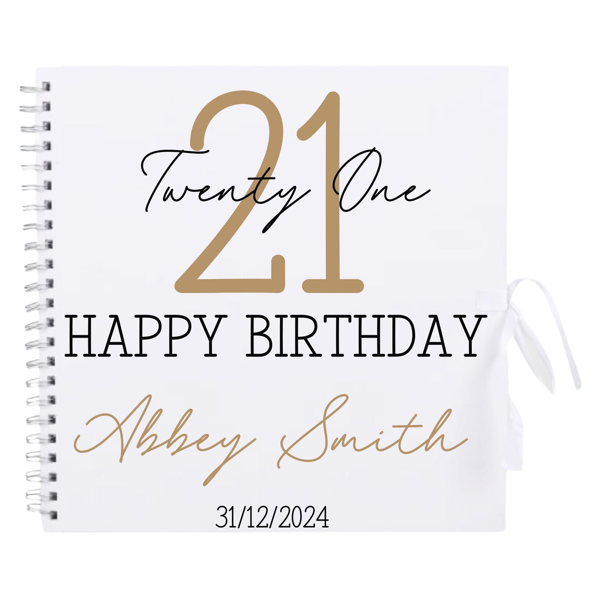 Personalised Birthday Scrapbook | Milestone Guestbook | 18th 21st 30th Birthday Memory Album | Custom Birthday Journal | 30.5 x 30.5 cm