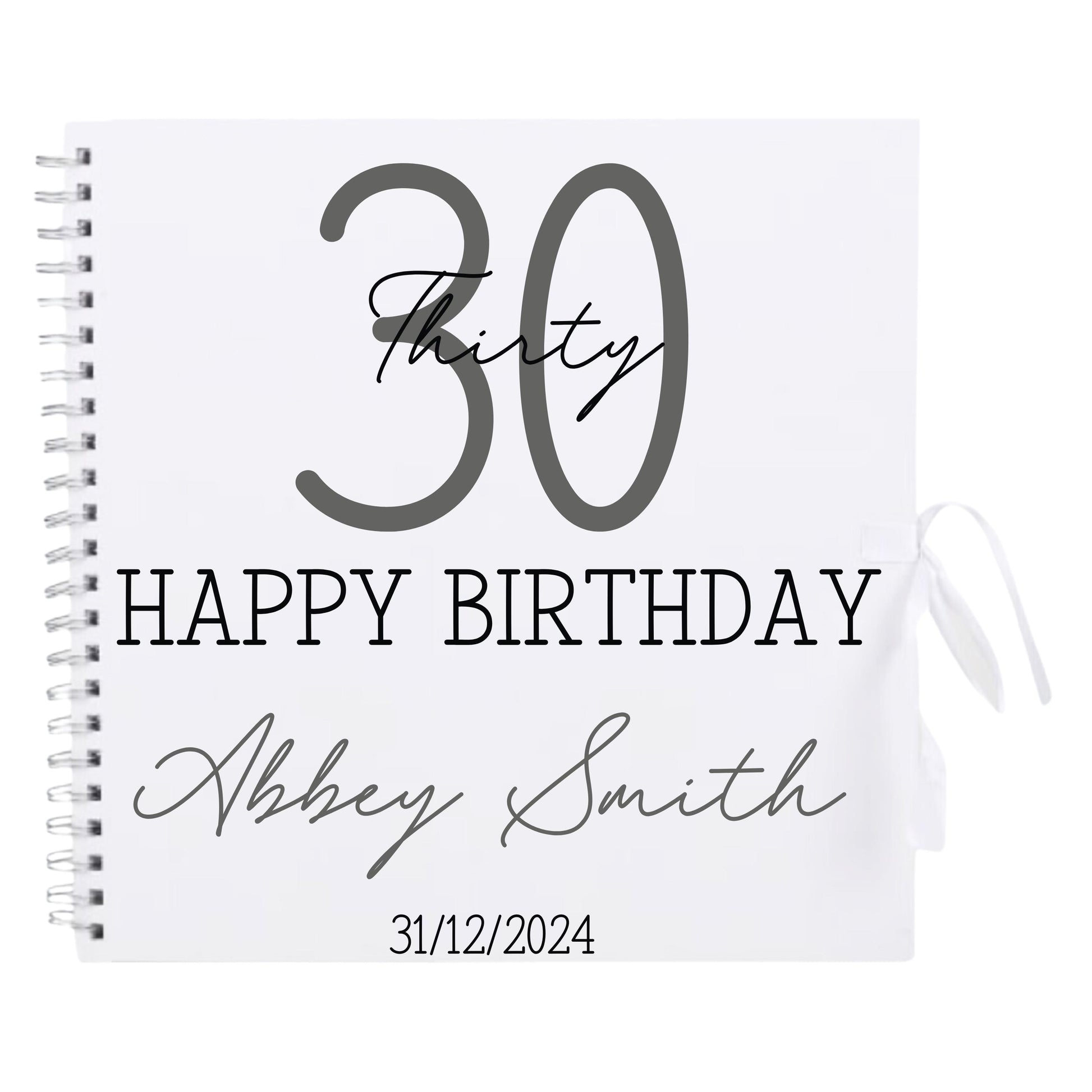 Personalised Birthday Scrapbook | Milestone Guestbook | 18th 21st 30th Birthday Memory Album | Custom Birthday Journal | 30.5 x 30.5 cm
