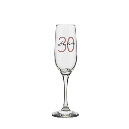 Personalised Name and Large Initial/Birthday Milestone Champagne Glass | Personalised Name and Age Wine Glass | | 18th 21st 30th 40th 50th
