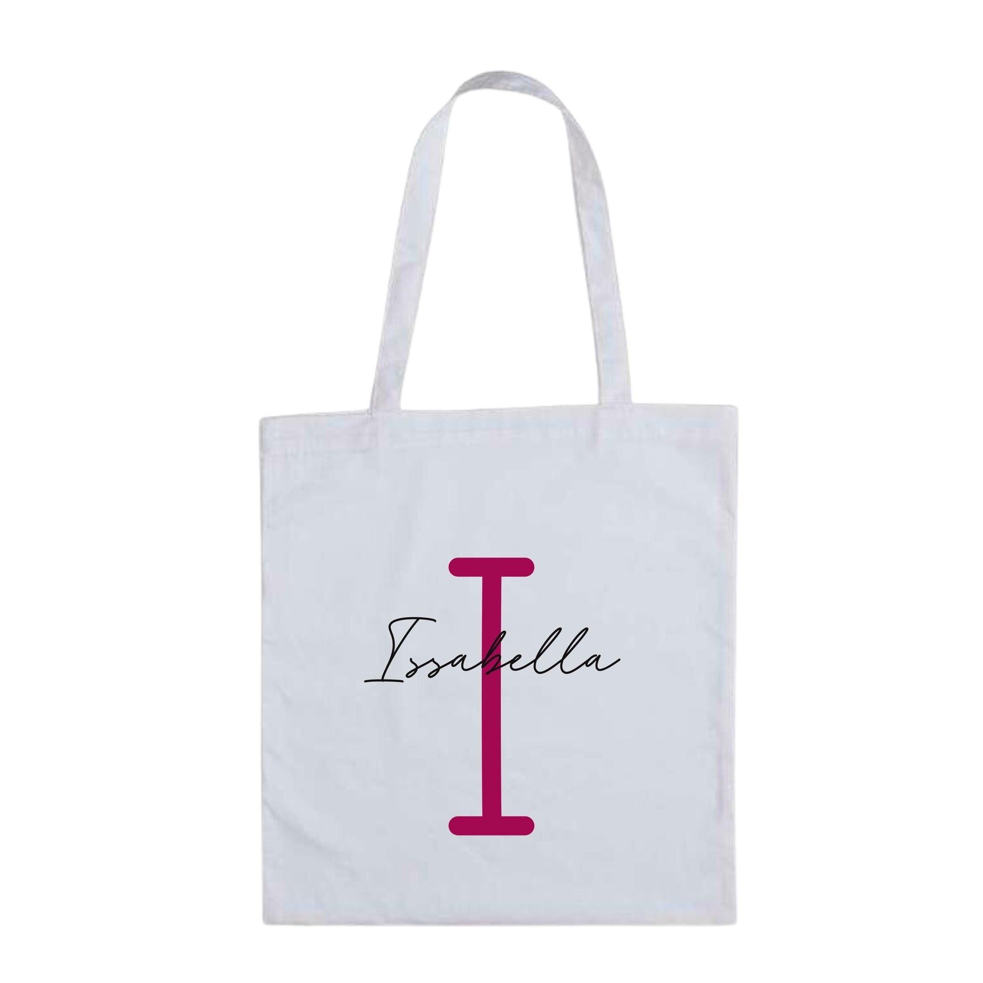 Personalised Name and Large Initial Cotton Tote Bag | Personalised Tote | Natural Cotton Bag | Bridal Party | Gift for Her