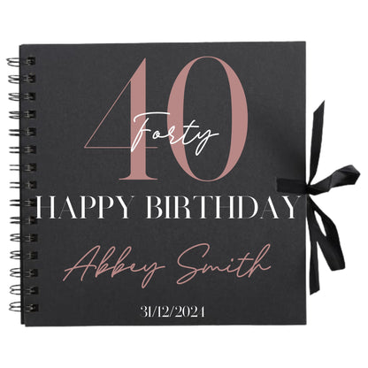 Personalised Birthday Scrapbook | Milestone Guestbook | 18th 21st 30th Birthday Memory Album | Custom Birthday Journal | 20.3 x 20.3cm