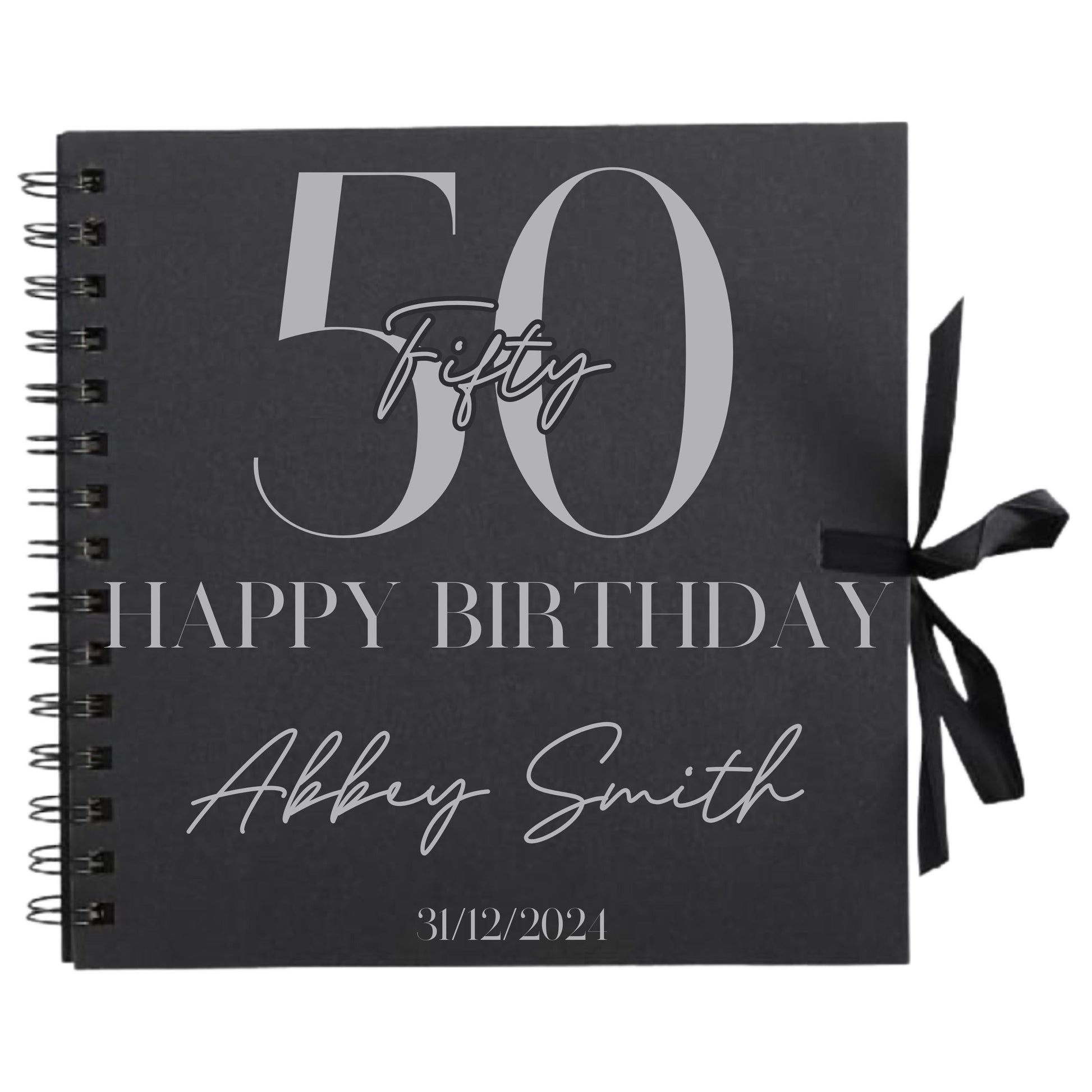 Personalised Birthday Scrapbook | Milestone Guestbook | 18th 21st 30th Birthday Memory Album | Custom Birthday Journal | 20.3 x 20.3cm