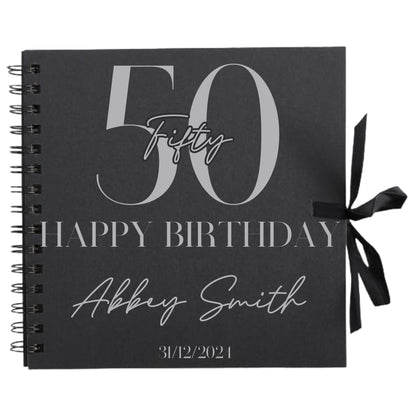 Personalised Birthday Scrapbook | Milestone Guestbook | 18th 21st 30th Birthday Memory Album | Custom Birthday Journal | 20.3 x 20.3cm