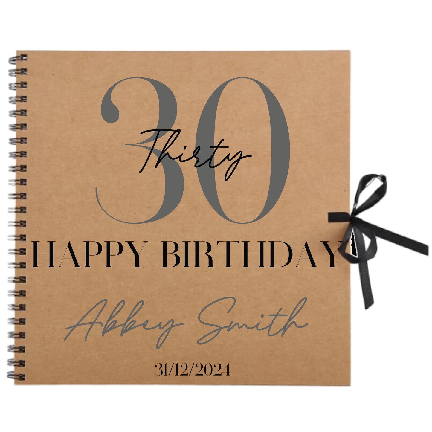 Personalised Birthday Scrapbook | Milestone Guestbook | 18th 21st 30th Birthday Memory Album | Custom Birthday Journal | 30.5 x 30.5cm