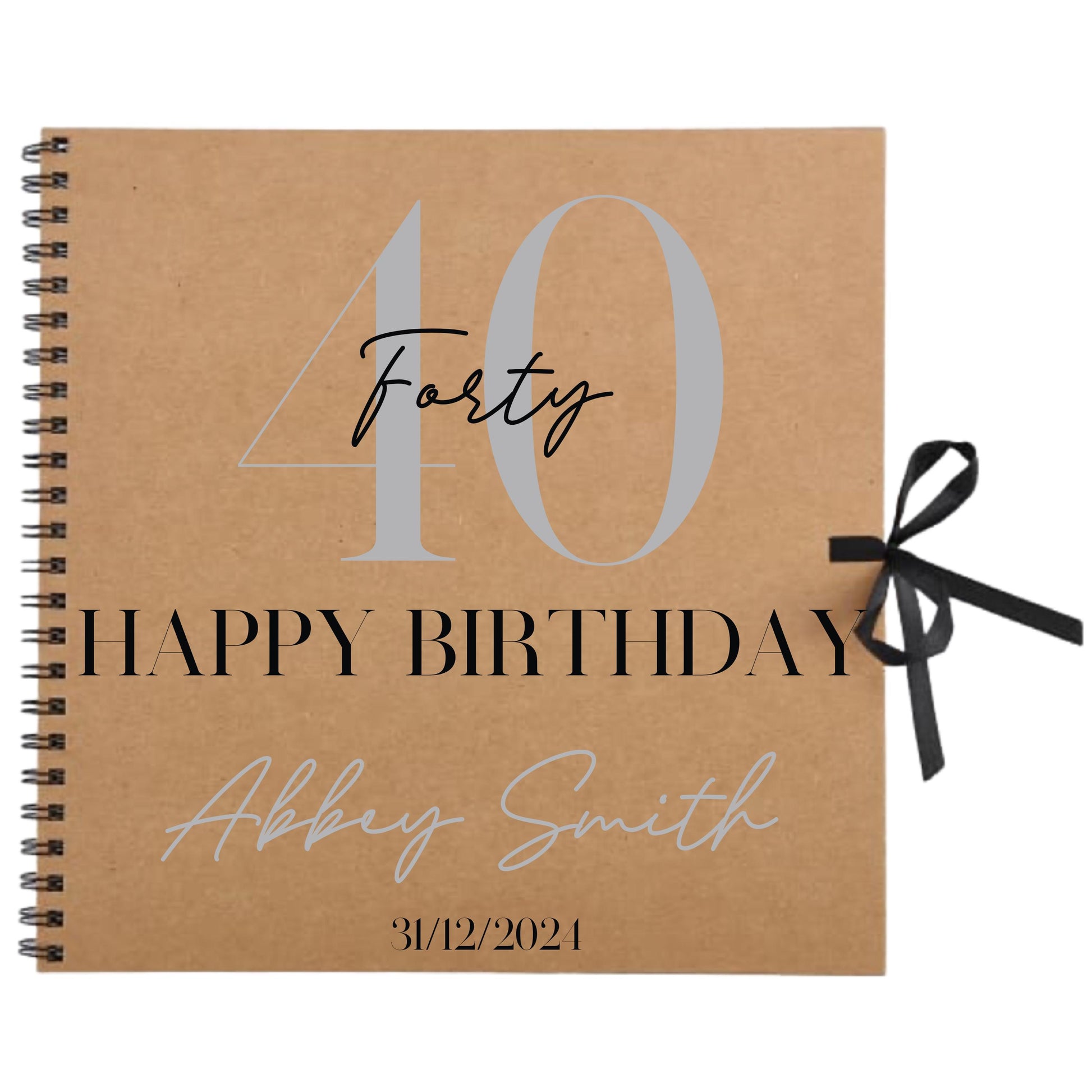 Personalised Birthday Scrapbook | Milestone Guestbook | 18th 21st 30th Birthday Memory Album | Custom Birthday Journal | 30.5 x 30.5cm
