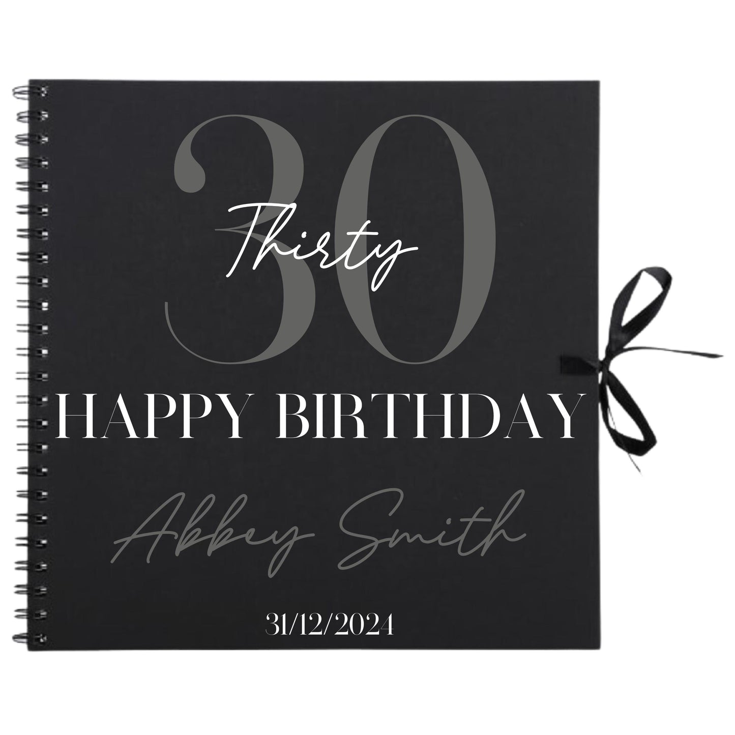 Personalised Birthday Scrapbook | Milestone Guestbook | 18th 21st 30th Birthday Memory Album | Custom Birthday Journal | 30.5 x 30.5cm