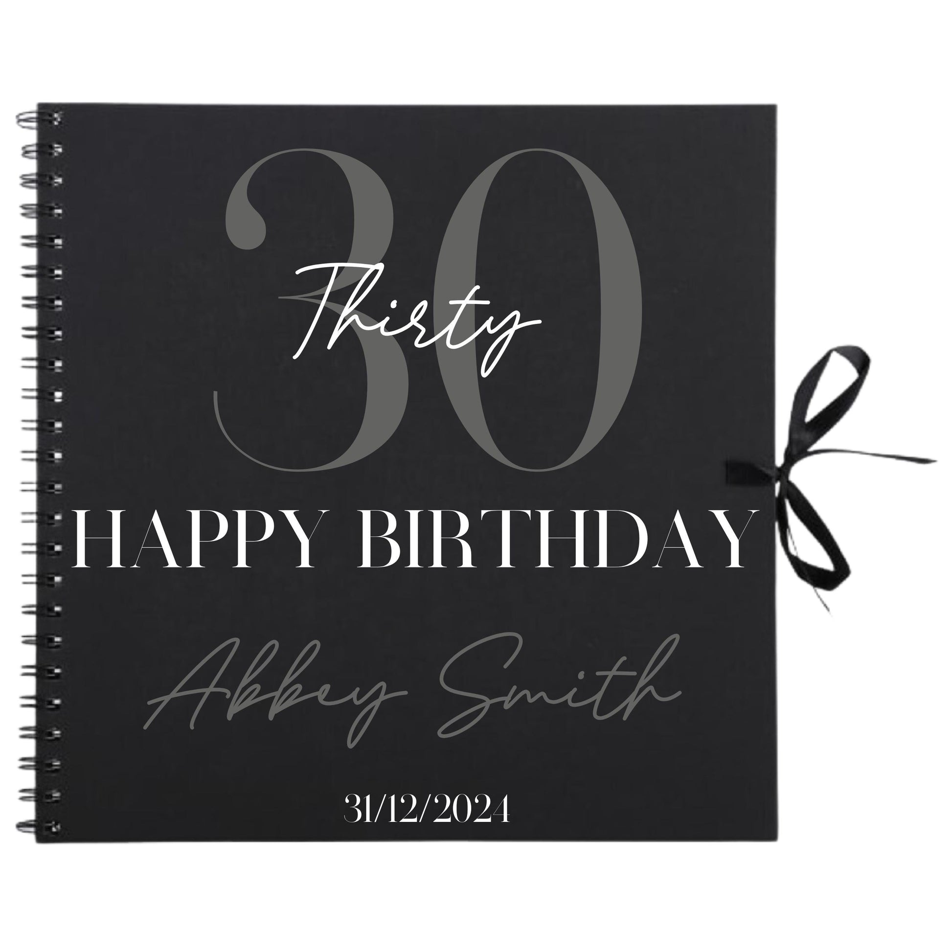 Personalised Birthday Scrapbook | Milestone Guestbook | 18th 21st 30th Birthday Memory Album | Custom Birthday Journal | 30.5 x 30.5cm