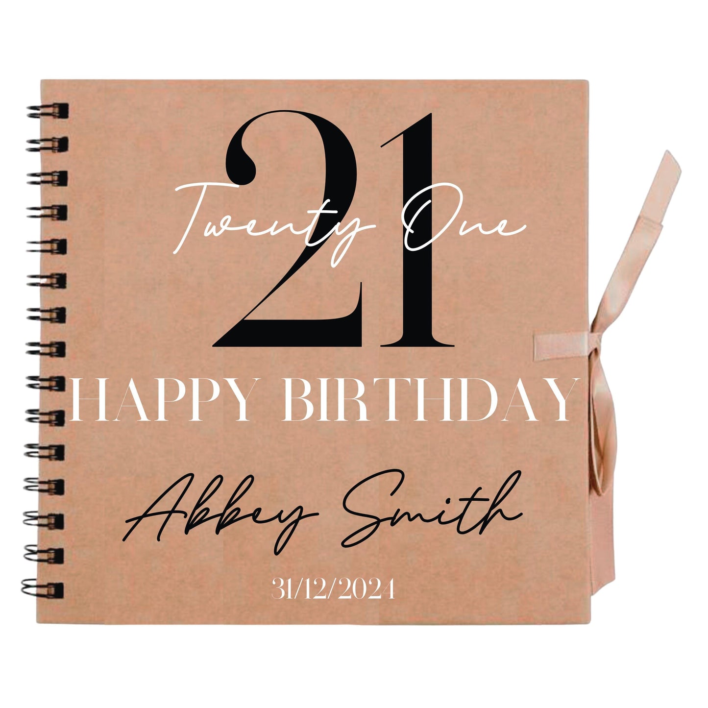 Personalised Birthday Scrapbook | Milestone Guestbook | 18th 21st 30th Birthday Memory Album | Custom Birthday Journal | 20.3 x 20.3cm