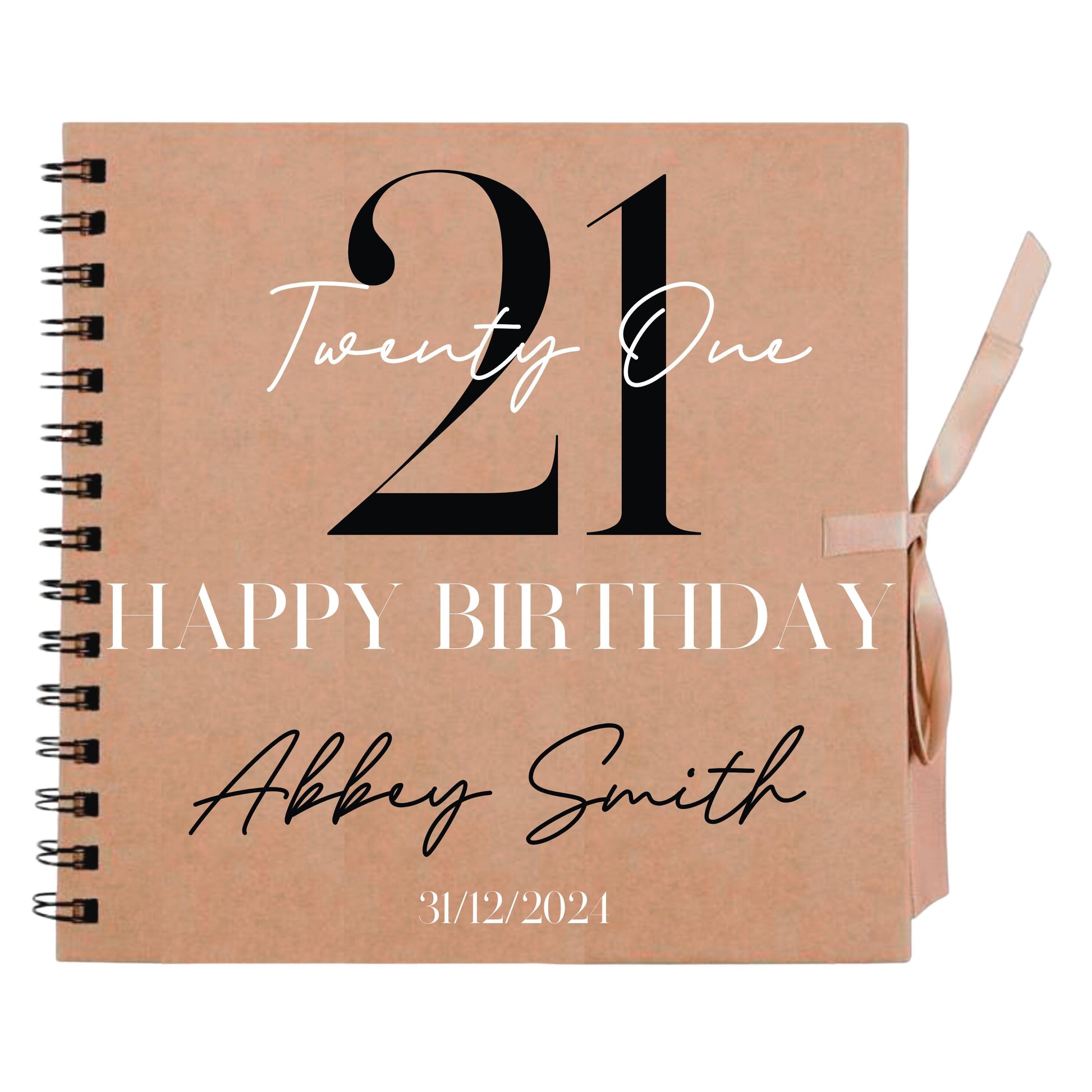Personalised Birthday Scrapbook | Milestone Guestbook | 18th 21st 30th Birthday Memory Album | Custom Birthday Journal | 20.3 x 20.3cm
