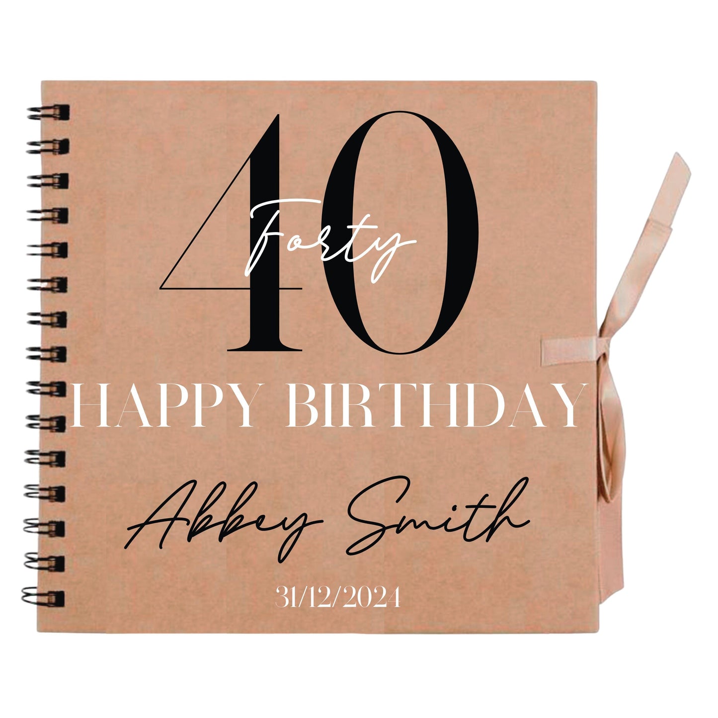 Personalised Birthday Scrapbook | Milestone Guestbook | 18th 21st 30th Birthday Memory Album | Custom Birthday Journal | 20.3 x 20.3cm