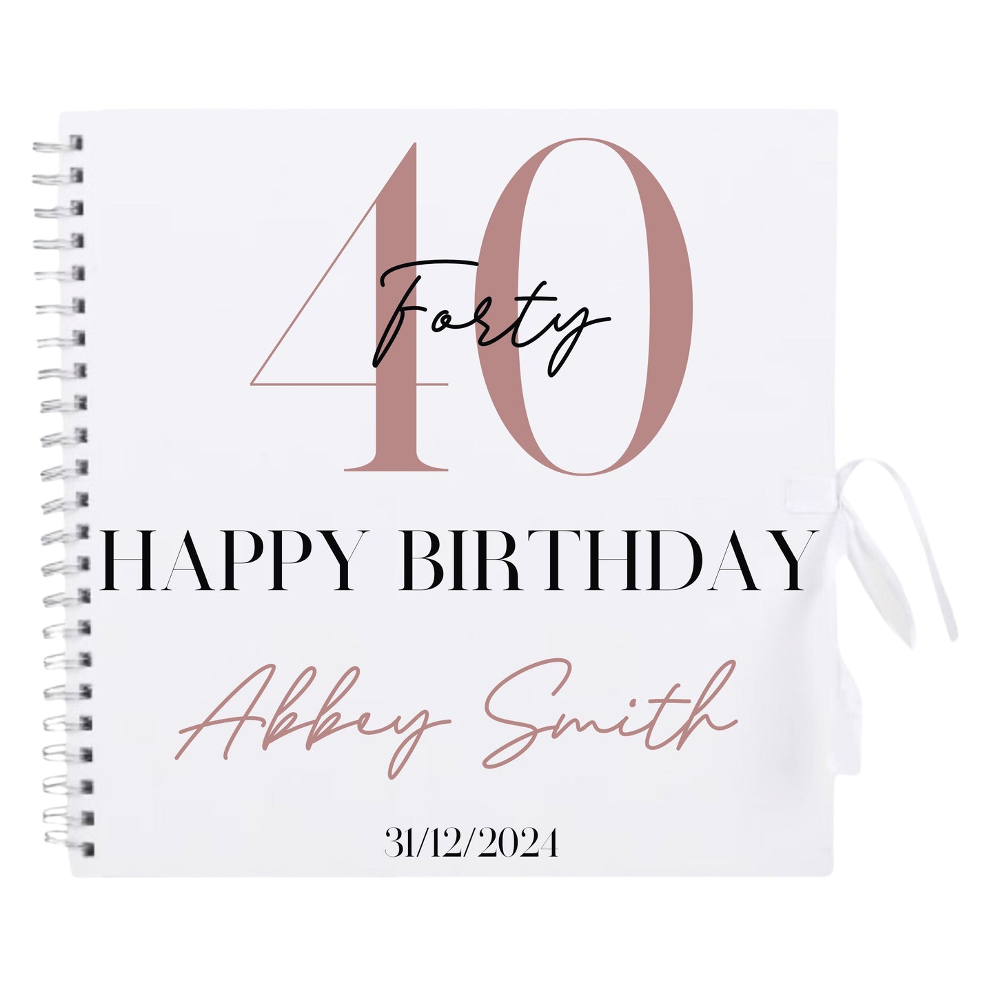 Personalised Birthday Scrapbook | Milestone Guestbook | 18th 21st 30th Birthday Memory Album | Custom Birthday Journal | 30.5 x 30.5 cm