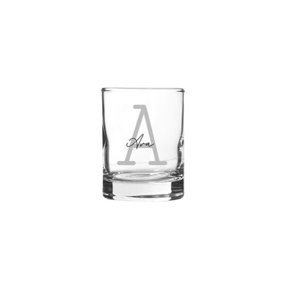 Personalised Name and Large Initial/Birthday Milestone Shot Glass | Personalised Name and Age Wine Shot Glass | 18th 21st 30th 40th 50th