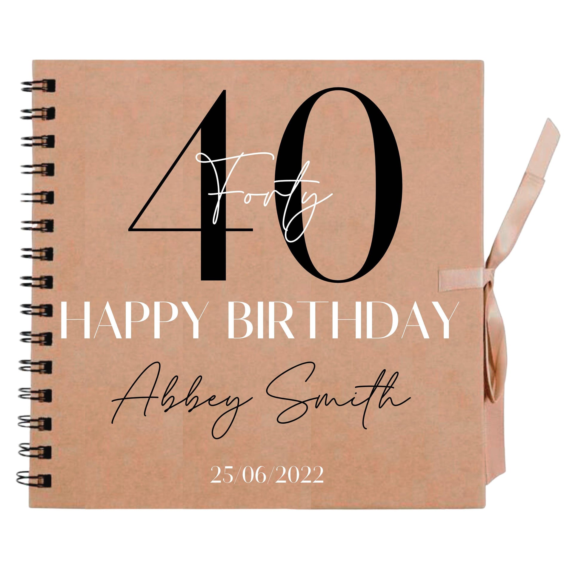 Personalised Birthday Scrapbook | Milestone Guestbook | 18th 21st 30th Birthday Memory Album | Custom Birthday Journal | 20.3 x 20.3cm