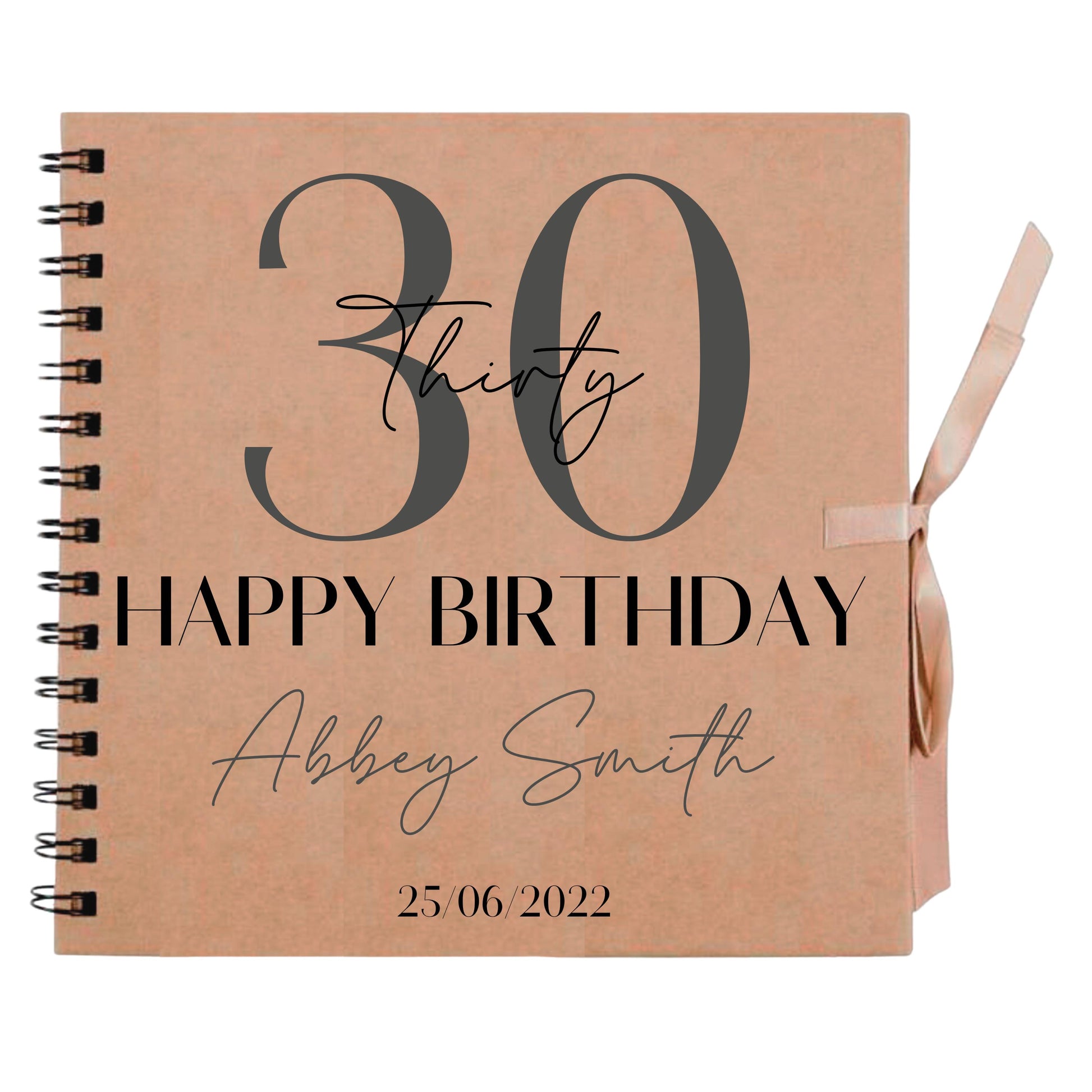 Personalised Birthday Scrapbook | Milestone Guestbook | 18th 21st 30th Birthday Memory Album | Custom Birthday Journal | 20.3 x 20.3cm