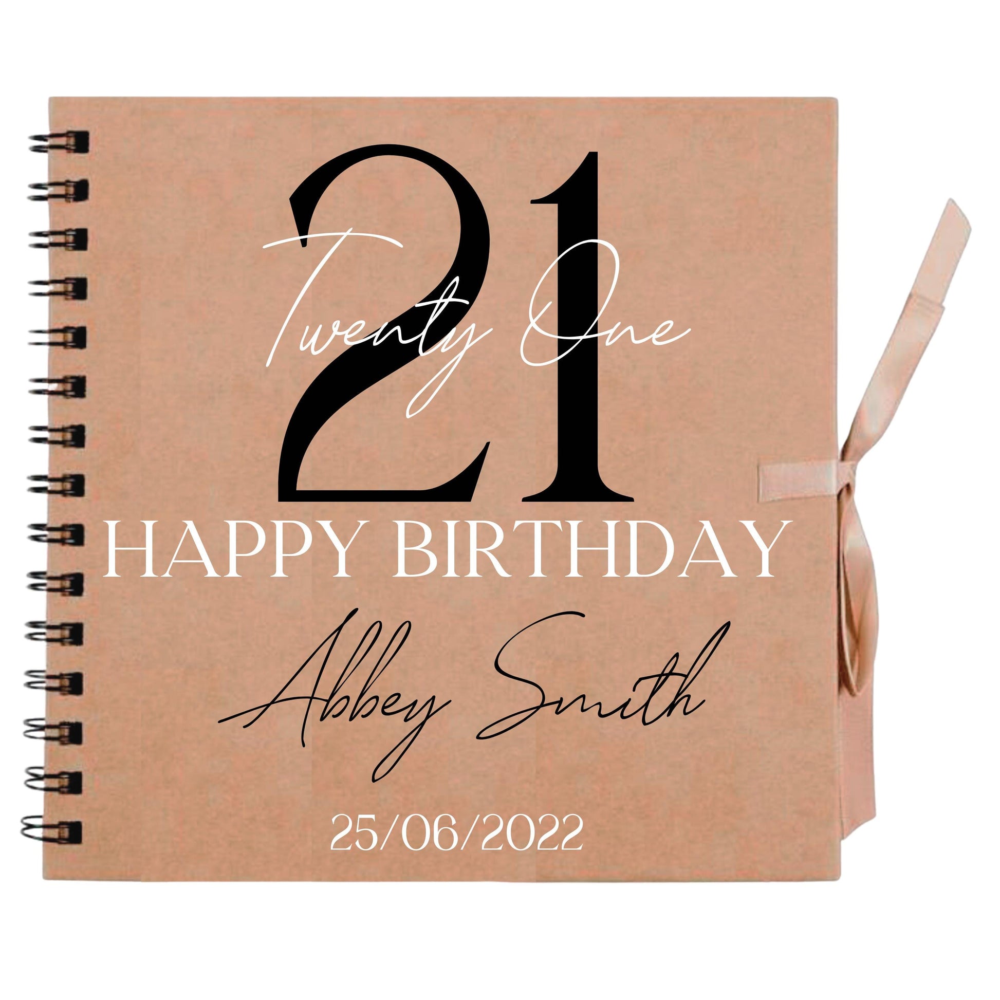 Personalised Birthday Scrapbook | Milestone Guestbook | 18th 21st 30th Birthday Memory Album | Custom Birthday Journal | 20.3 x 20.3cm