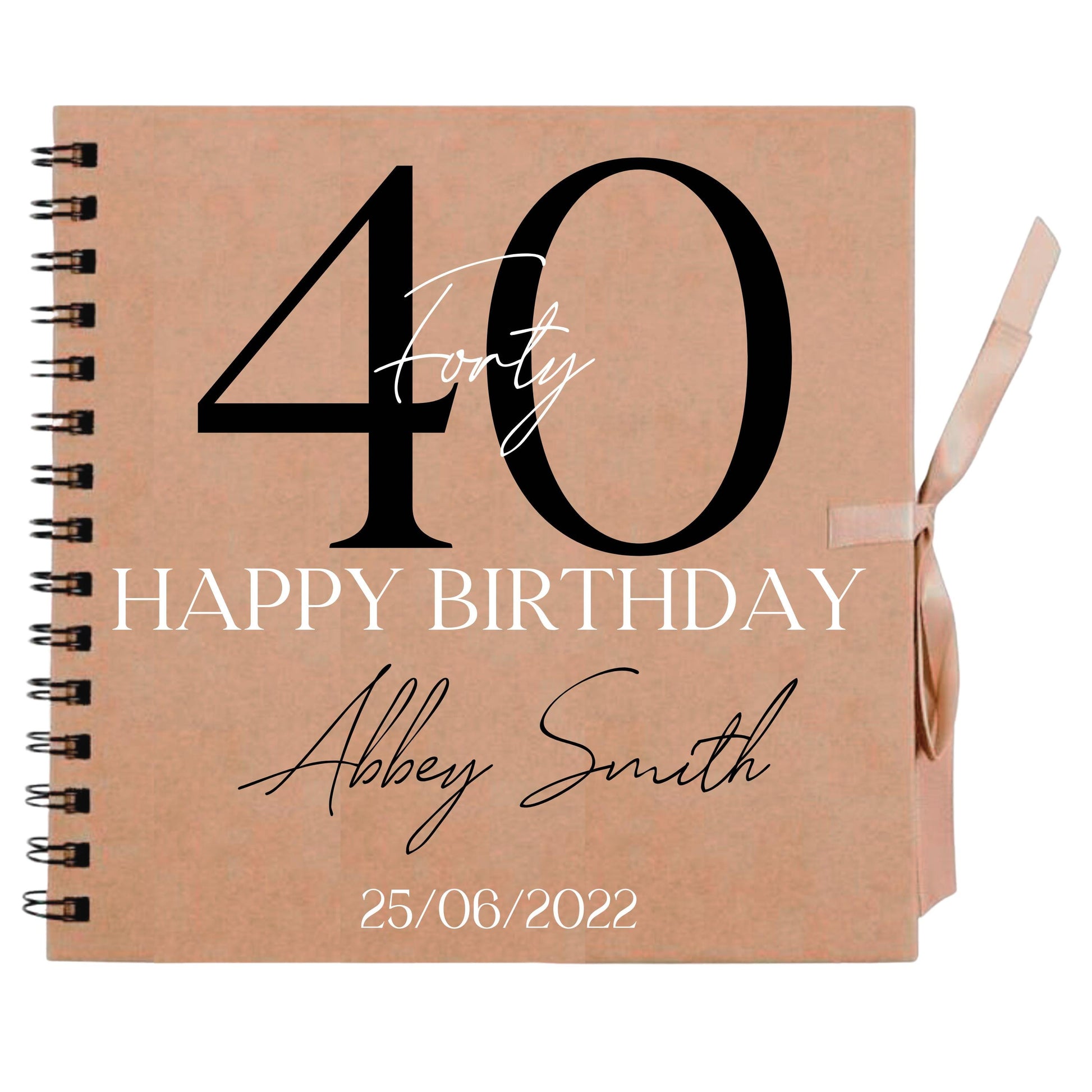 Personalised Birthday Scrapbook | Milestone Guestbook | 18th 21st 30th Birthday Memory Album | Custom Birthday Journal | 20.3 x 20.3cm