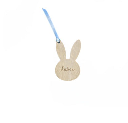 Personalised Easter Bunny Tag | Easter Basket Tag | Happy Easter | Acrylic | Wood | Easter Plaque | Easter Decor | Baby Easter