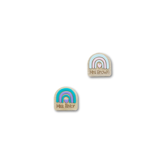 Personalised Rainbow Name Badge | Registered Nurse Name Badges | Midwife Name Badge | Teacher Name Badge Medical Student Name Badge
