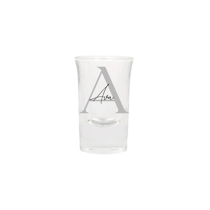 Personalised Name and Large Initial/Birthday Milestone Shot Glass | Personalised Name and Age Wine Shot Glass | 18th 21st 30th 40th 50th