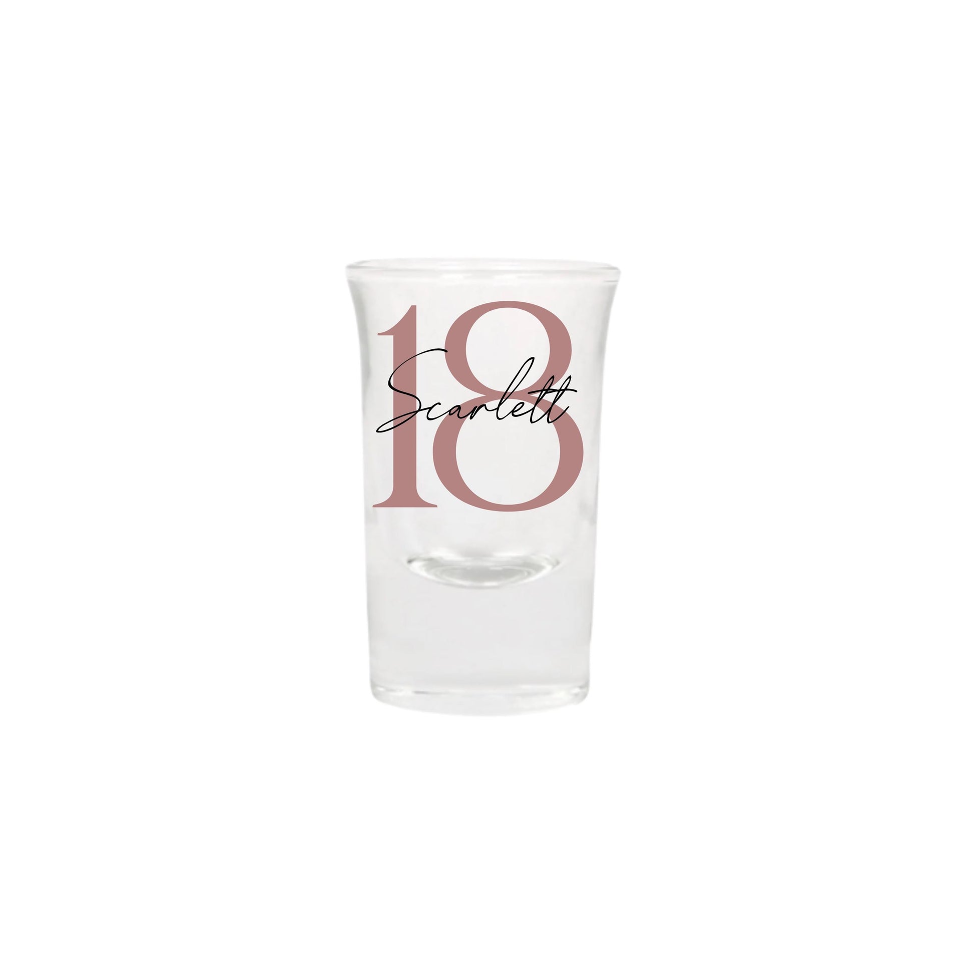 Personalised Name and Large Initial/Birthday Milestone Shot Glass | Personalised Name and Age Wine Shot Glass | 18th 21st 30th 40th 50th