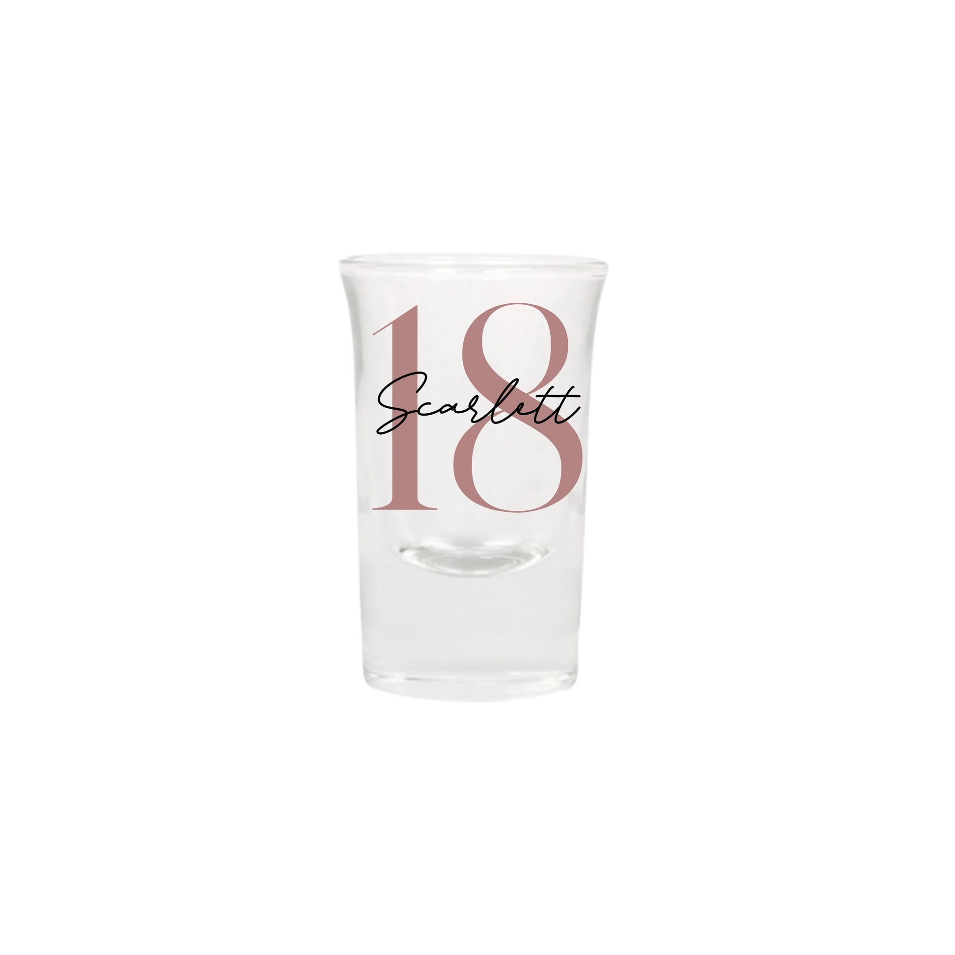 Personalised Name and Large Initial/Birthday Milestone Shot Glass | Personalised Name and Age Wine Shot Glass | 18th 21st 30th 40th 50th