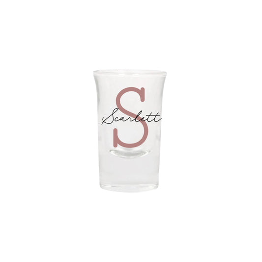 Personalised Name and Large Initial/Birthday Milestone Shot Glass | Personalised Name and Age Wine Shot Glass | 18th 21st 30th 40th 50th
