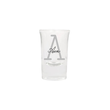 Personalised Name and Large Initial/Birthday Milestone Shot Glass | Personalised Name and Age Wine Shot Glass | 18th 21st 30th 40th 50th