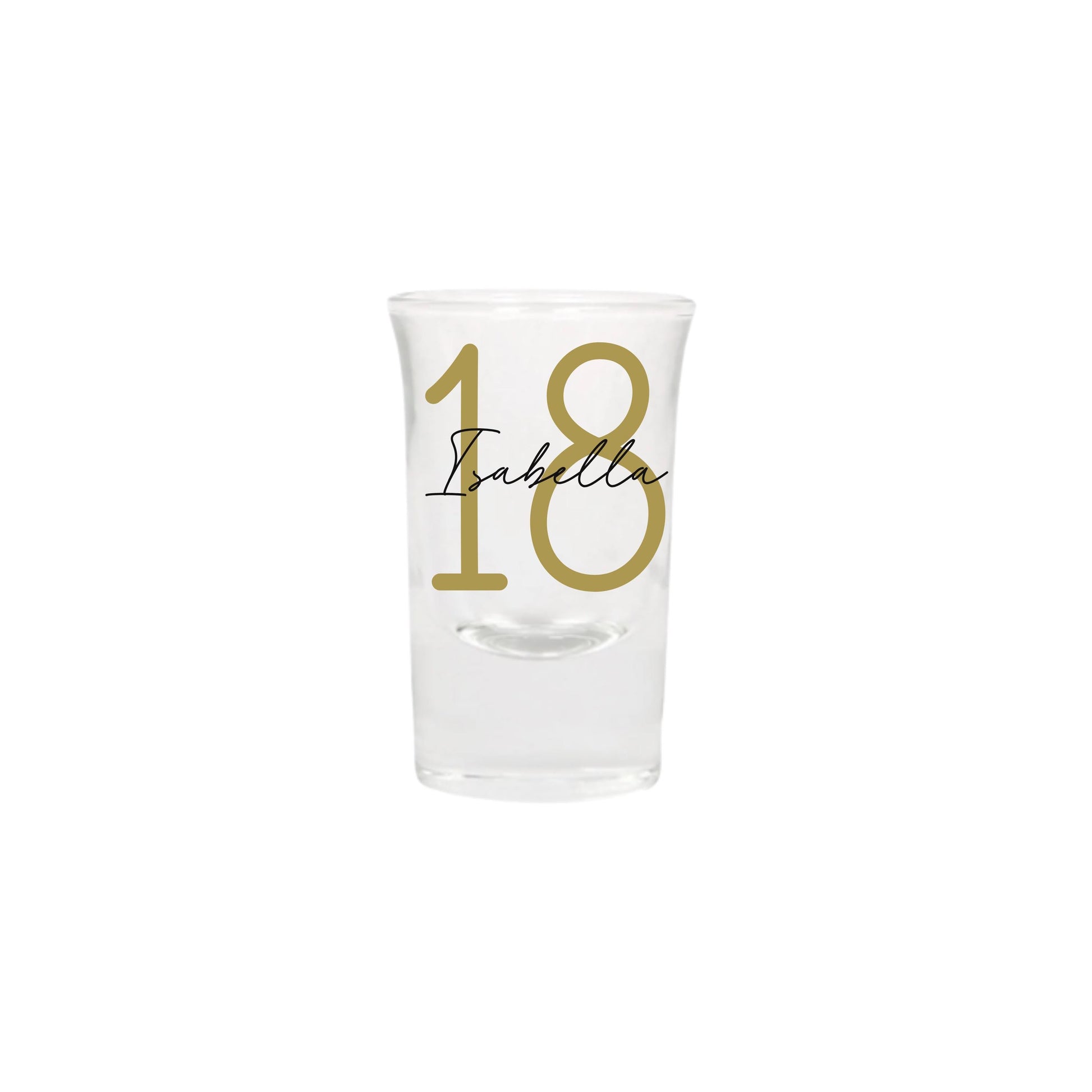 Personalised Name and Large Initial/Birthday Milestone Shot Glass | Personalised Name and Age Wine Shot Glass | 18th 21st 30th 40th 50th