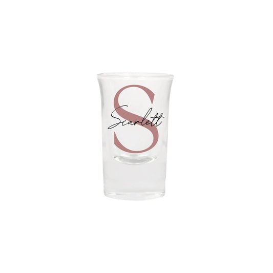 Personalised Name and Large Initial/Birthday Milestone Shot Glass | Personalised Name and Age Wine Shot Glass | 18th 21st 30th 40th 50th