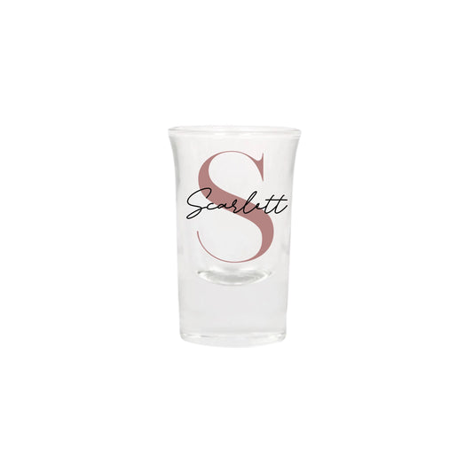 Personalised Name and Large Initial/Birthday Milestone Shot Glass | Personalised Name and Age Wine Shot Glass | 18th 21st 30th 40th 50th