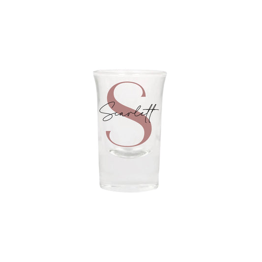Personalised Name and Large Initial/Birthday Milestone Shot Glass | Personalised Name and Age Wine Shot Glass | 18th 21st 30th 40th 50th