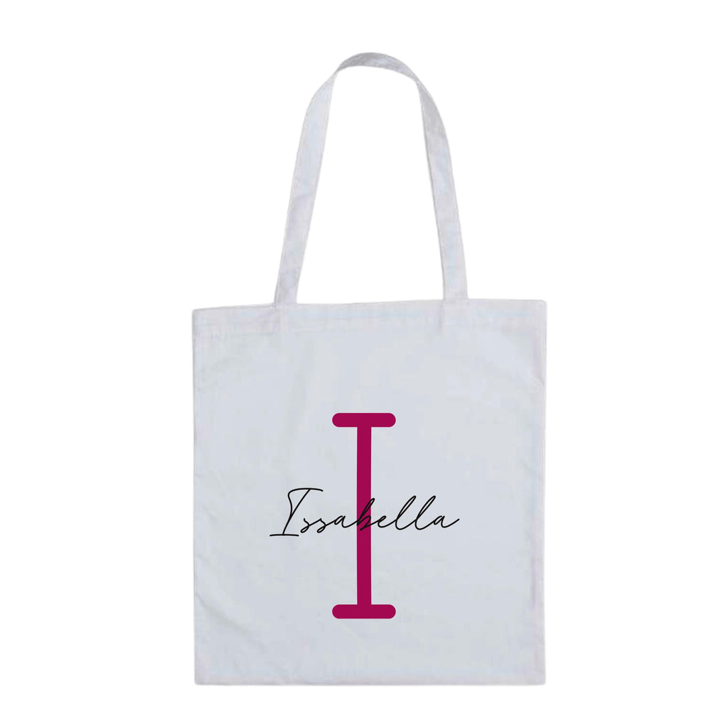 Traditional Style Personalised Initial Tote Bag | Classic Layered Design