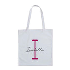 Traditional Style Personalised Initial Tote Bag | Classic Layered Design
