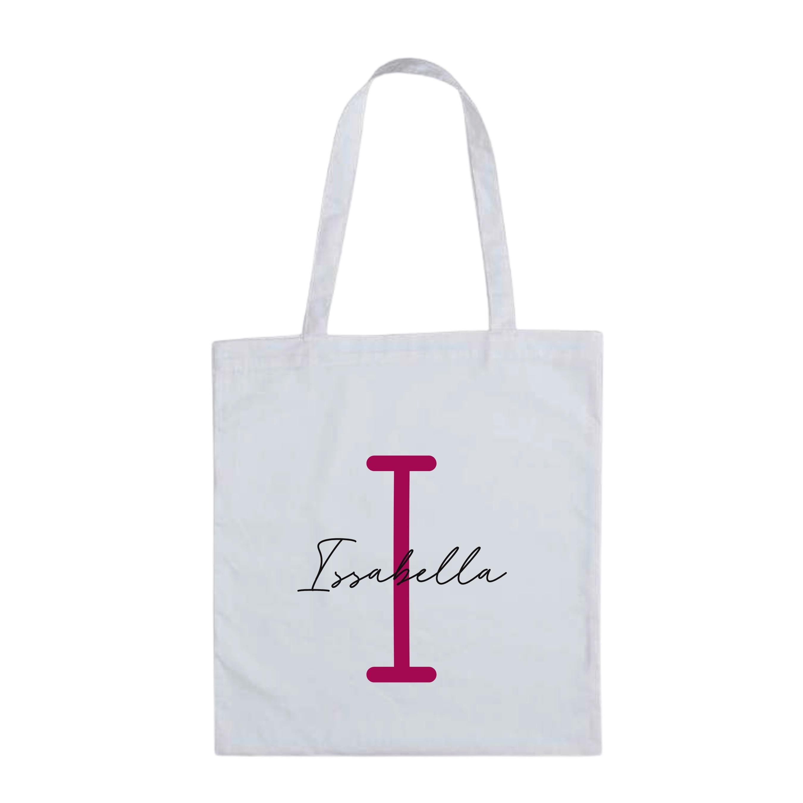 Traditional Style Personalised Initial Tote Bag | Classic Layered Design
