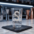 Personalised engraved 25ml shot glass bespoke milestone keepsake premium drinkware for Australian birthdays