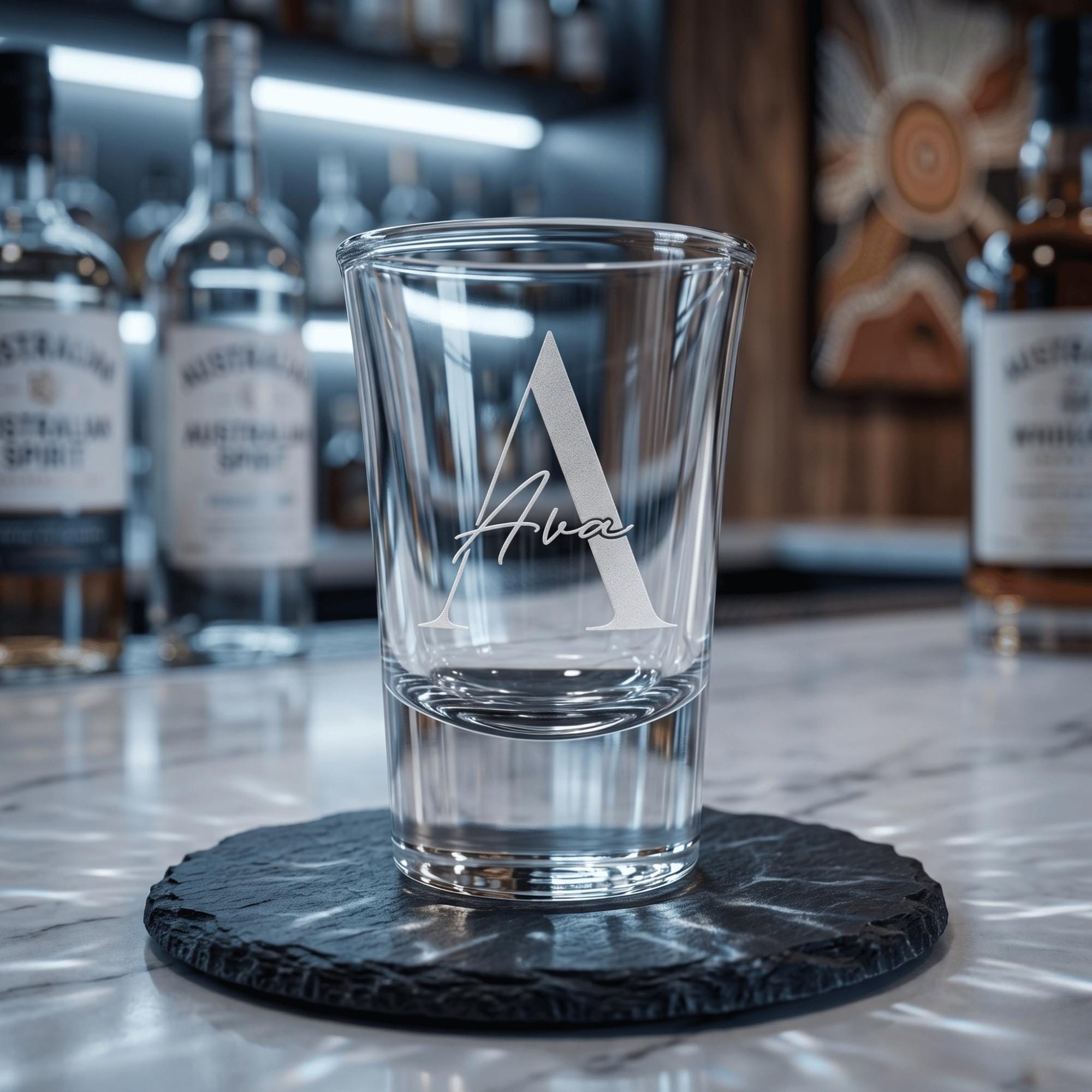 Personalised 25ml engraved shot glass custom 18th milestone keepsake premium barware for Australian birthdays