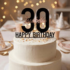 Custom Age Birthday Cake Topper Personalised Name Centrepiece Premium Layered Acrylic Milestone Sign