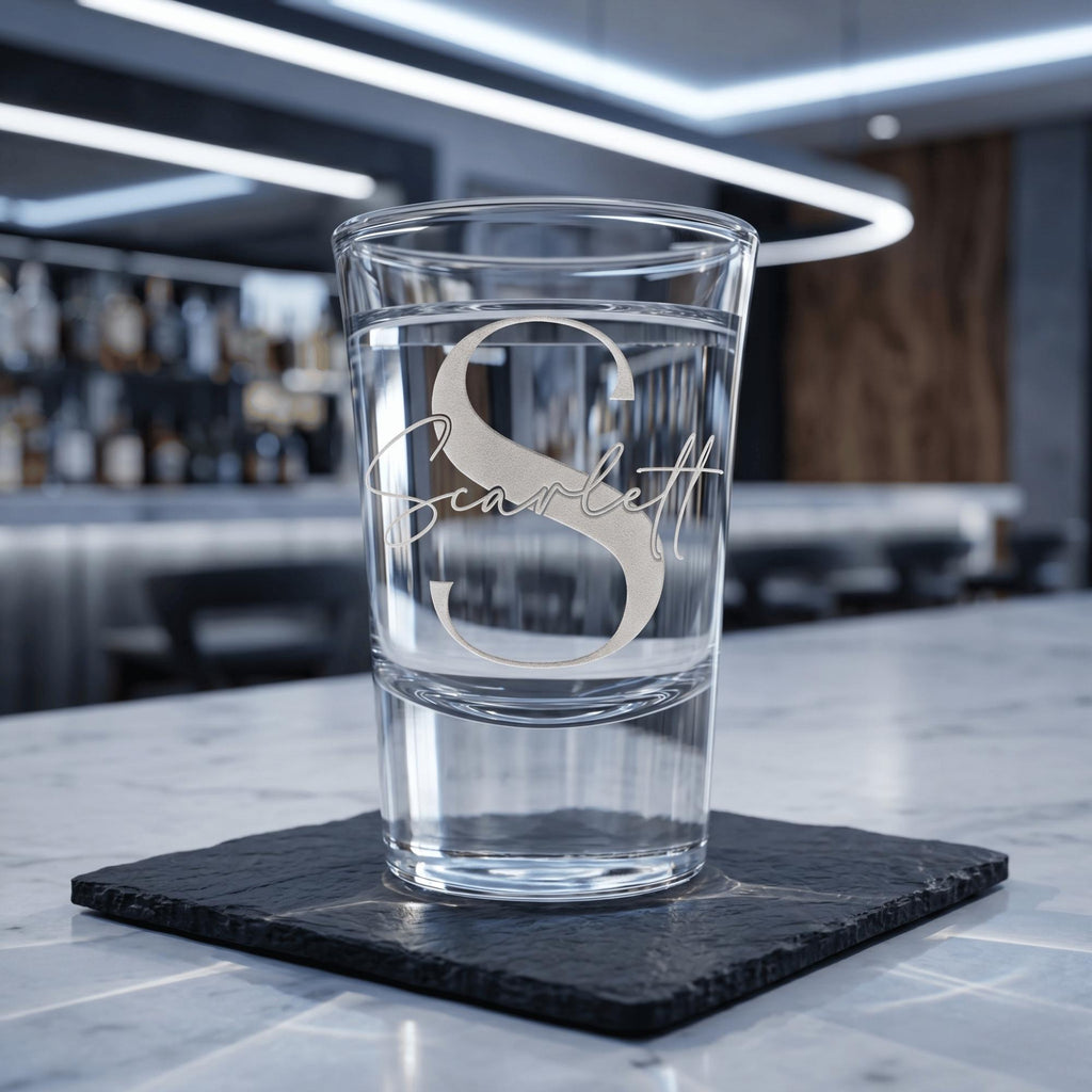 Personalised 25ml engraved shot glass custom tequila shooter milestone birthday keepsake for Australian celebrations
