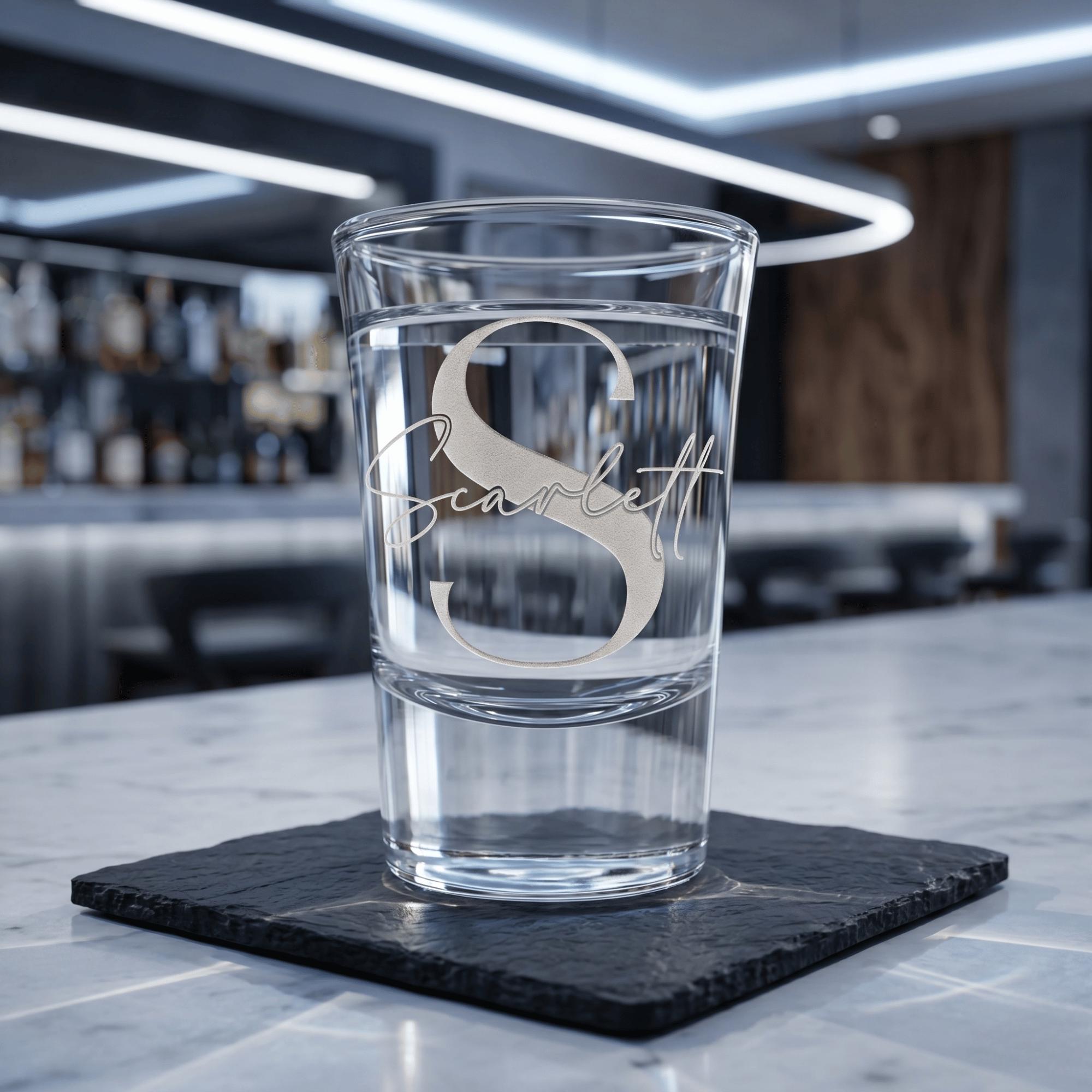 Personalised 25ml engraved shot glass custom tequila shooter milestone birthday keepsake for Australian celebrations