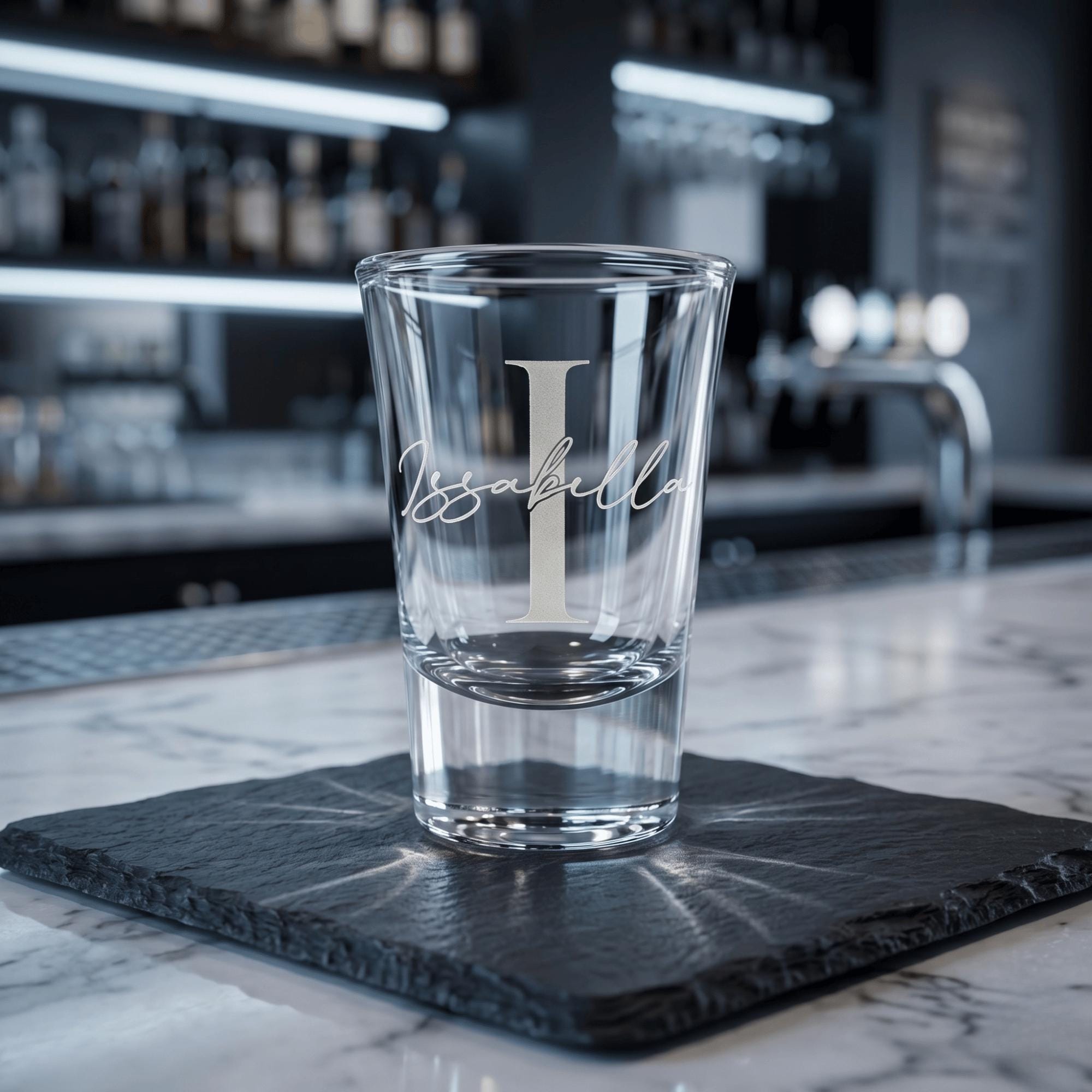 Personalised 25ml engraved shot glass custom 18th milestone keepsake premium barware for Australian birthdays