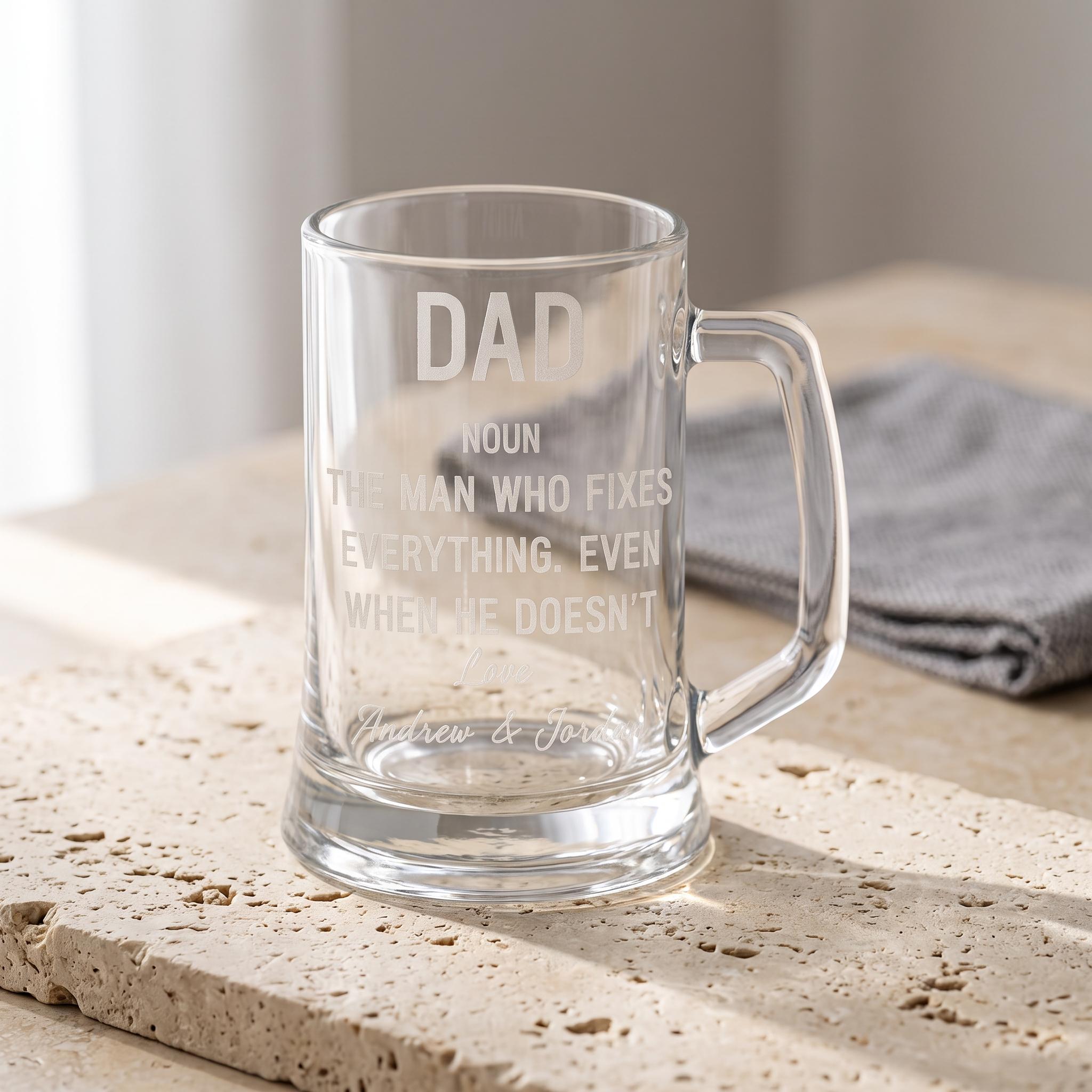 The Dad Definition layout with clear focus on text legibility.